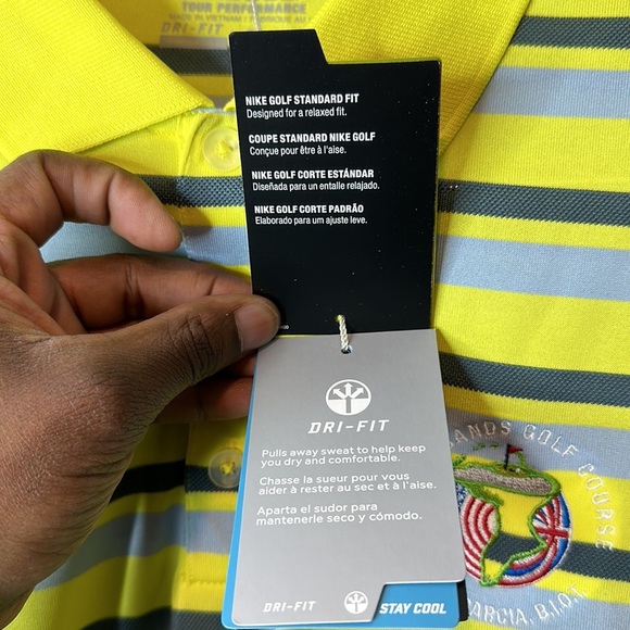 NIKE GOLF Tour Performance Dri-Fit CORAL SANDS GOLF COURSE DIEGO GARCIA B.I.O.T. - Picture 9 of 10